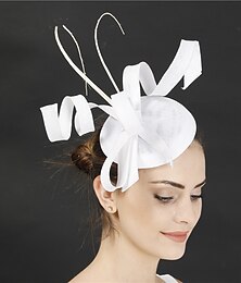 economico -Fasciatori in lino finto matrimonio Kentucky cocktail Royal Ascot moda vintage con fiorellino copricapo copertura abito per impressionare abito per gare