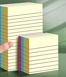 halpa -Plain Color Sticky Notes, 200 sheets Note Office Note Paper Horizontal Line Note Sticker Large And Medium Size Note Can Be Written And Pasted N Times
