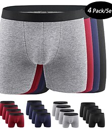 billiga -herr 4-pack boxersunderkläder boxershorts pack fukttransporterande underkläder multipack boxertrosor i stretchig bomull