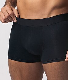 cheap -Men's 6 Pack Boxer Briefs Underwear Brief Underwear Boxer Shorts Cotton Breathable Plain Dark Blue