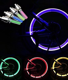 cheap -LED Bike Light Valve Cap Flashing Lights Wheel Lights - Mountain Bike MTB Bicycle Cycling Waterproof Easy Carrying Durable Button Battery AG10 Red Blue Yellow Cycling / Bike / Aluminum Alloy