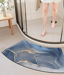 お買い得  -珪藻土バスマット 滑り止め アーチ型大理石柄 超吸収性 トイレドア 速乾性 足元マット 玄関マット 滑り止めマット