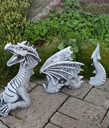economico -Decorazione Giardino Drago Resina Statua Drago Decorazioni Resina Drago Jardin Giardino Decorazione Giardino Pasqua Decorazione Casa Accessorie