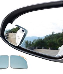 お買い得  -2個セットカー frameless ブラインドスポットミラー - 360°ワイドアングル、ユニバーサルフィットで安全性を向上