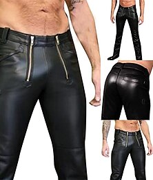 preiswerte -Punk & Gothic Mittelalterlich Steampunk Hose Motorradhose mit geradem Bein Reiter Biker Herren Alltagstauglich Erwachsene Hose