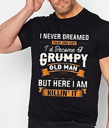 preiswerte -Herren Übergröße T Shirt Groß und hoch Buchstabe Rundhalsausschnitt Bedruckt Kurze Ärmel Stilvoll Brautkleider schlicht Oberteile Outdoor Ausgehen Oberteile