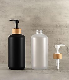 abordables -Étanche pompe presse bouteille portable support de stockage bouche large distributeur de savon réutilisable pour revitalisant huile de massage hôtel