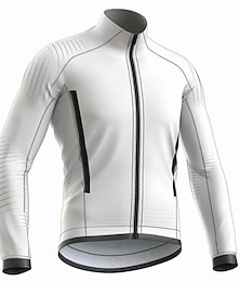cheap -21Grams Men's Cycling Jersey Long Sleeve Bike Top with 3 Rear Pockets Mountain Bike MTB Road Bike Cycling Breathable Moisture Wicking Quick Dry Reflective Strips Dark Pink Black White Polyester Sports