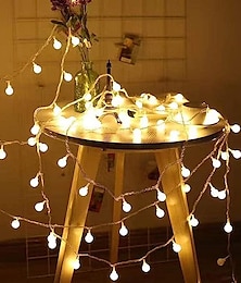 ieftine -șir de lumini cu led 3m-20led 6m-40led 10m-80led lumini cu bile cu bec usb șir de lumină rezistent la apă nuntă în aer liber vacanță de Crăciun