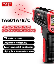 cheap -TASI TA601A TA601B TA601C Digital Infrared Thermometer Laser Positioning Temperature Meter LCD Light Alarm Non-Contact Termometro
