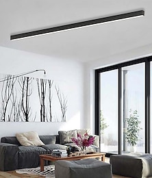 preiswerte -LED Deckenleuchte dimmbar 60cm 80cm Line Design Acryl Metall Deckenleuchten für Wohnzimmer Büro 110-240V