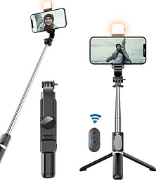 billiga -bärbar 41 tums selfie stick telefonstativ med trådlös fjärrkontroll utdragbart stativ 360 rotation kompatibel med iphone 13 12 11 pro xs max xr x 8 7 6 plus android samsung smartphone