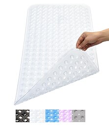economico -tappetino da bagno tappetino da bagno antiscivolo tappetino da doccia antibatterico, extra lungo, 90*40 cm/16"* 35", potente ventosa, lavabile in lavatrice, senza bpa, non tossico, senza ftalati,