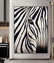 preiswerte -Ölgemälde 100 % Handarbeit, handgemalte Wandkunst auf Leinwand, abstrakte Landschaft, Zebra, Tier, moderne Heimdekoration, Dekoration, gerollte Leinwand, kein Rahmen, ungedehnt