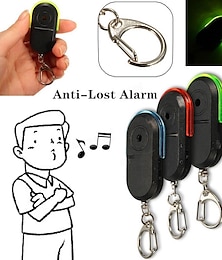 abordables -Buscador de llaves con alarma antipérdida, dispositivo de llavero, silbato, buscador de sonido con luz LED
