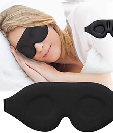 billiga -1 st sömnögonmask för män och kvinnor 3d konturformad kopp sovmask och ögonbindel konkav gjuten nattsömnmask blockera ut ljus mjuk komfort ögonskuggsskydd för resa yoga tupplur svart