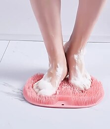 economico -scrubber per la schiena a mani libere per doccia, tappetino per massaggio in silicone, scrubber per massaggiatore per piedi per doccia, scrubber per la schiena a parete per bagno esfoliante per la