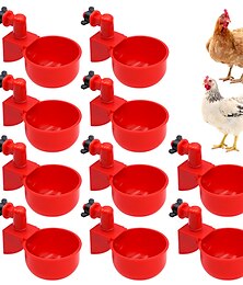 お買い得  -10 個鶏飲料カップ自動酒飲み鶏フィーダープラスチック家禽給水器飲料水フィーダー雛アヒルガチョウウズラ