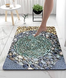 economico -Tappetino da bagno in terra di diatomee in pietra liscia, antiscivolo, super assorbente, tappetino da bagno, nuovo design