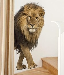 levne -Samolepky na zeď 3D lva se zvířátky samolepka na stěnu pro dětský pokoj domácí dekorace 1ks