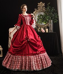 olcso -hercegnő shakespeare gótikus viktoriánus rokokó vintage középkori ruha buli női cosplay jelmez báli ruha maskarás 3/4-es ujjú báli ruha