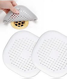 economico -2pc scarico raccoglitore per capelli con ventosa resistente silicone quadrato coperchio di scarico per doccia anti-intasamento del lavandino copertura del pavimento scarico doccia filtro per uscita