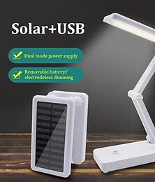 economico -Lampada da tavolo pieghevole solare dimmerabile al tocco Lampada da tavolo con protezione per gli occhi Lampada da tavolo portatile ricaricabile a energia solare Ricarica USB solare