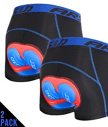 abordables -Arsuxeo, paquete de 2 pantalones cortos de ropa interior de ciclismo para hombre, pantalones cortos de ropa interior para bicicleta, bicicleta de montaña, mtb, bicicleta de carretera, deportes de ciclismo, almohadilla 3d, transpirable, de secado rápido, q