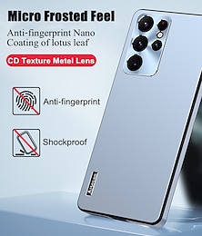 billige -telefon Etui Til Samsung Galaxy S23 S22 S21 Plus Ultra Bakdeksel Matt Helkroppsbeskyttende Støvtett Helfarge TPU PC Metall
