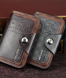 billige -ny herre kreditkortholder pung læder kort hanpung med møntlomme kortholder trefoldet pung herre clutch pengetaske møntpunge