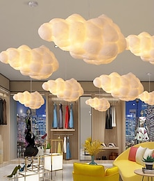 cheap -LED Pendant Light Hanging Cloud Light Kids Room Light Fixture Modern Cloud Chandelier Bedroom Ceiling Light Fixtures