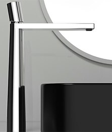 abordables -mitigeur lavabo haut, mitigeur lavabo monobloc monocommande monotrou montage sur gorge, avec flexible eau chaude et eau froide, robinets cuve en laiton