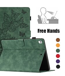 economico -Tavoletta Custodie cover Per Apple Mini 11 iPad Air 5° ipad 9th 8th 7th Generation 10.2 inch iPad Air 3° Con supporto Con chiusura magnetica Porta-carte di credito Farfalla Tinta unita TPU pelle