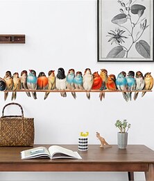 رخيصةأون -ملصقات جدارية لحيوانات الطيور ثلاثية الأبعاد لتزيين المنزل قطعة واحدة