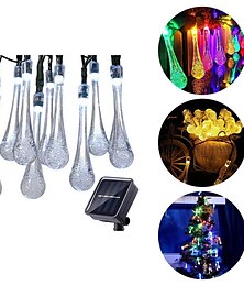 economico -ha condotto la luce solare della stringa 5m 20leds goccia d'acqua palla bolla luci solari esterna impermeabile paesaggio giardino festival decorazione lanterna albero patio luce