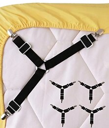 economico -4 supporti per lenzuolo a triangolo, clip per lenzuolo con angoli, bretelle regolabili per materassi, clip per coprimaterasso
