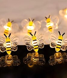 abordables -Guirlande lumineuse féerique abeille à miel guirlande lumineuse abeille à piles lumières décoratives pour mariage fête d'été décoration extérieure intérieure