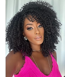 billige -kort krøllete parykk afro krøllete parykker kinky krøllete hår parykk syntetiske afroparykker for svarte kvinner