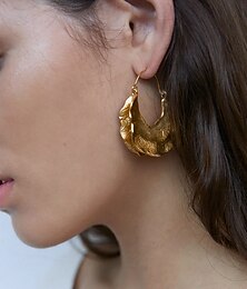 levne -robustní kruhové náušnice retro vintage 20. léta slitina řvoucí 20. léta dámská móda šperky kmenové etnické kreolské náušnice