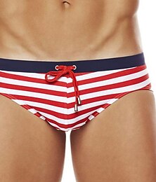 billiga -Herr Badkläder Badshorts Shorts Simkort Mönster Rand Komfort Andningsfunktion Utomhus Dagligen Utekväll Sport Hawaiisk Svart Rubinrött