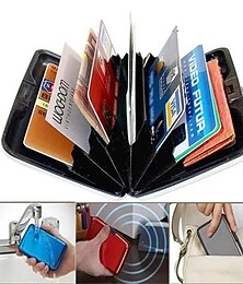 preiswerte -Taschen Business ID Kreditkarten Brieftaschenhalter Aluminium Metall Männer Wasserdichte Business ID Kreditkarten Brieftasche Plastiktasche