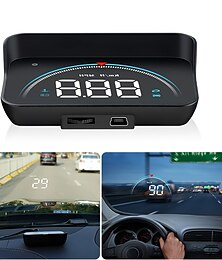 voordelige -Obd2 gps auto projector m8 mph kmh auto hud snelheidsmeter voorruit 3.5 ''screen size hd auto head-up display alarm accessoires