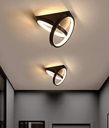 economico -plafoniera a led 1 luce 22 cm design ad anello luci da incasso plafoniera in metallo per corridoio portico bar lampade da balcone loft creativo bianco caldo / bianco 110-240 v