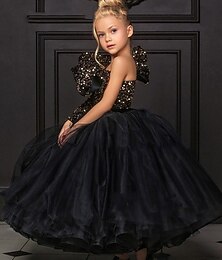 economico -vestito da festa per bambina per bambina tinta unita senza maniche performance mesh principessa dolce maglia a metà polpaccio tubino abito in tulle estate primavera autunno 2-12 anni blu