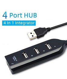 Недорогие -USB 2.0 Хабы 4 Порты 4-В-1 USB-концентратор с USB2.0 * 1 5V / 2A Доставка энергии Назначение Ноутбук Поликарбонат
