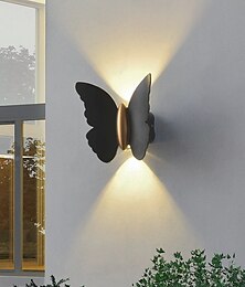 economico -lampada da parete applique da parete per esterni design a farfalla 3000k 10w ip65 impermeabile luce su e giù moderno corridoio minimalista scale cortile cancello super luminoso led applique da parete
