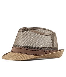 billiga -Herr Halmhatt Solhatt Soaker hatt Safari hatt Gambler hatt Svart Mörk marin Polybomull Nät Stylish Ledigt Friluftskläder Helgdag Utekväll Slät Solskyddskräm