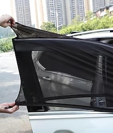 economico -4PCS Tende per finestrini dell'auto Tende a zanzariera Elastico Traspirante Per SUV Universali Finestra anteriore Finestra laterale PRIVACY Solari Rete Nylon 20*6*5 cm