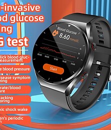 abordables -696 E09 Reloj inteligente 1.32 pulgada Pulsera inteligente Bluetooth ECG + PPG Monitoreo de temperatura Podómetro Compatible con Android iOS Mujer Hombre Marcación personalizada Siempre a la vista IP