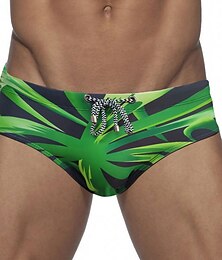 billiga -Herr Badkläder Badshorts Shorts Simkort Mönster Grafiska tryck Komfort Andningsfunktion Utomhus Dagligen Utekväll Sport Hawaiisk Grön